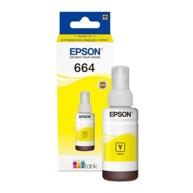 EPSON 664 Yellow Ink Bottle for L200, 210, 220, 300, 360, 380, 545, 555, 565 All in one printers