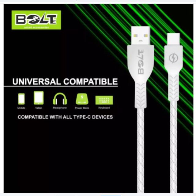 Bolte BCP-09 Type-C DATA Cable 3.4Amp 1Meter