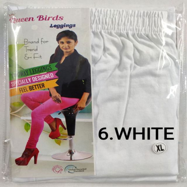 Queen Bird Legging for Women - White Colour