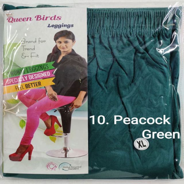 Queen Bird Leggings for Women - Peacock Green Colour