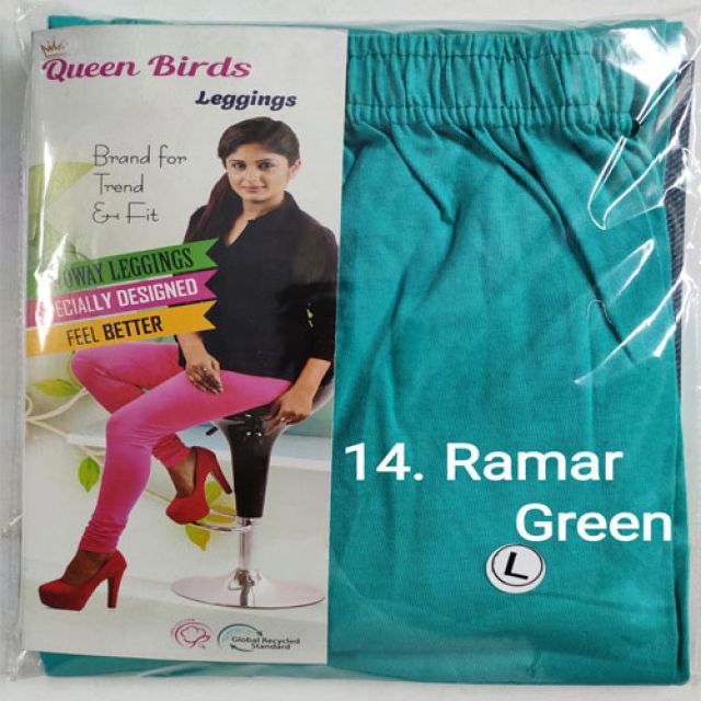 Queen Bird Leggings for Women - Lux Green Colour - XXL