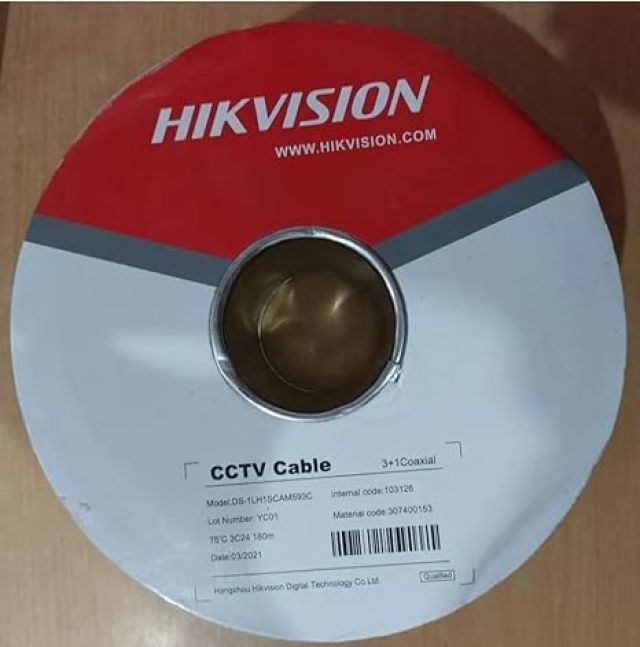 HIKVISON 180MTR 3+1 CCTV CABLE (DS-1LH1SCAM593C)