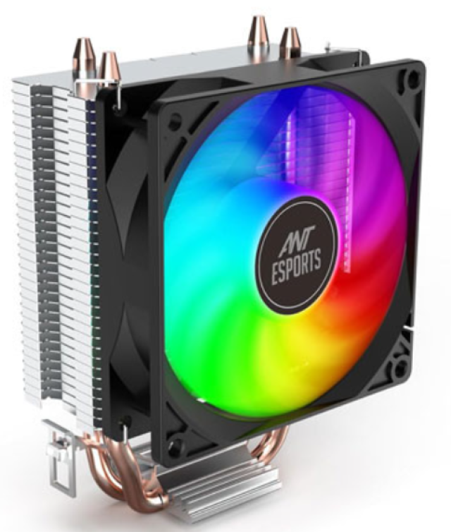 Ant Esports ICE-C200 CPU Cooler/CPU Fan with Rainbow LED Fan | Support - Intel LGA1150, LGA1151, LGA1155, LGA1156, LGA1200, LGA1700 & AMD FM1, FM2, AM2, AM3, AM4