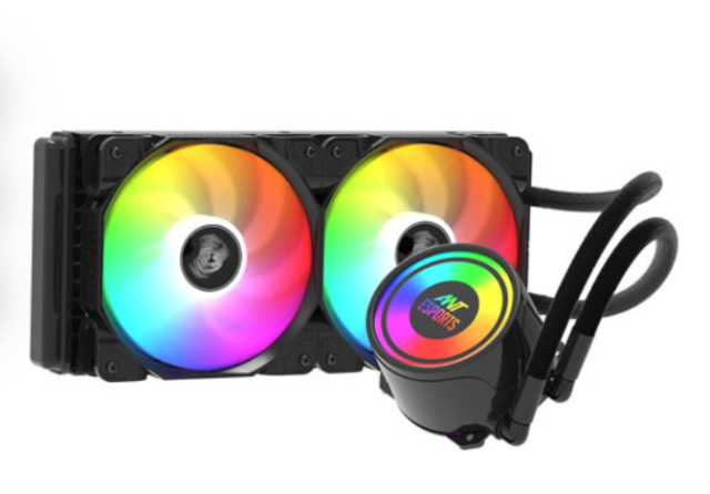 Ant Esports ICE-240 240mm Addressable RGB 2600RPM AIO I CPU Liquid Cooler - Black I Support Intel - LGA115X/1200/1700/1366/2011/2066 , AMD - FM1/FM2/AM2//AM2+/AM3/AM3+/AM4/AM5