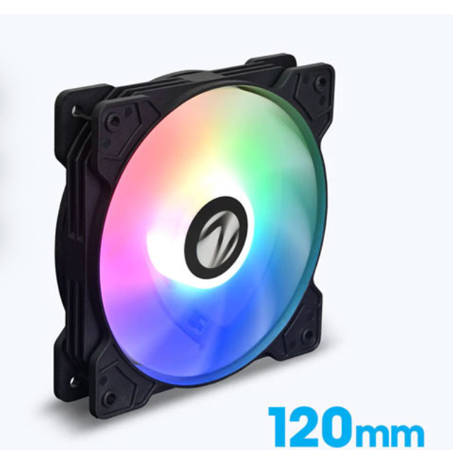 ZEBRONICS ZEB-PGF150 120mm Premium Chassis fan with 43.5CFM Airflow, Multicolor LEDs, Hydraulic Bearing, 1200 RPM High speed and 4 pin (Molex)
