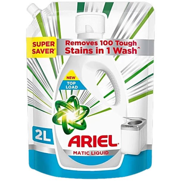 Ariel Liquid Detergent Top Load - Stain Removal In Washing Machine, 2 L Super Saver Pack