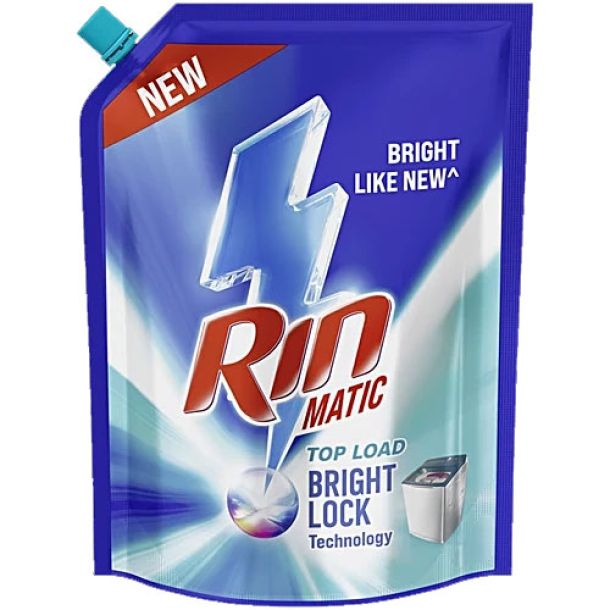 Rin Detergent Liquid - Top Load, 2 L Pouch