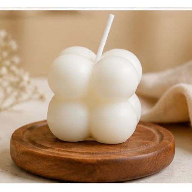 Bubble Candle Unscented (Handmade with Soy wax)