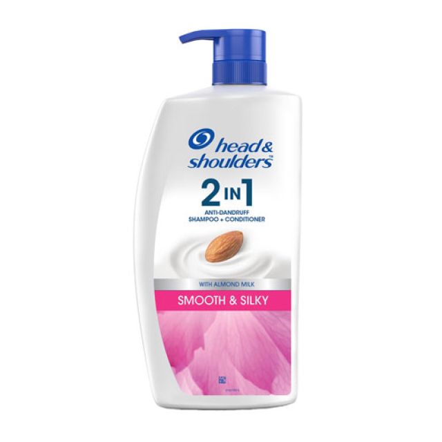 72ml Head & Shoulders 2-in-1 Smooth and Silky Anti Dandruff Shampoo + Conditioner for Women & Men, With Almond Milk