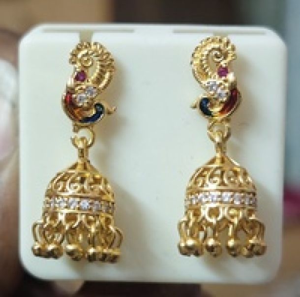 Royal Peacock Jhumka Earrings