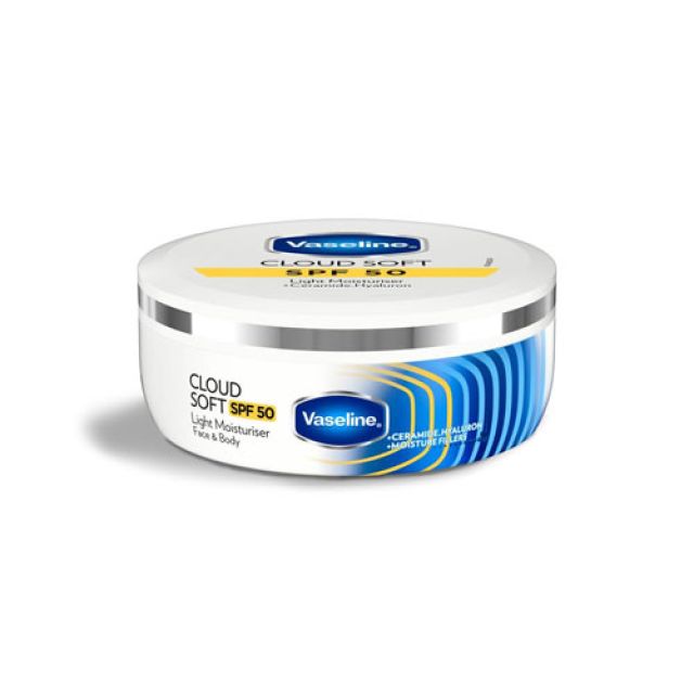 VASELINE Cloud Soft SPF 50 PA ++++ Light Moisturiser, 100 ml