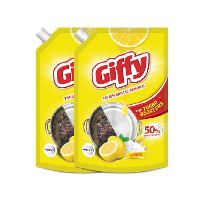 Pack of 2 900ml Giffy Liquid Dishwash Gel