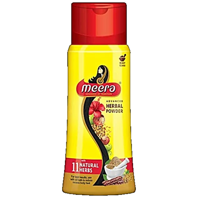 Meera Herbal Hairwash Powder, 150 g Bottle