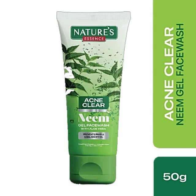 50ml Natures Essence Acne Clear Neem Face Wash For Women, Anti Bacterial, Fights Acne and Pimple, Reduces Blemishes