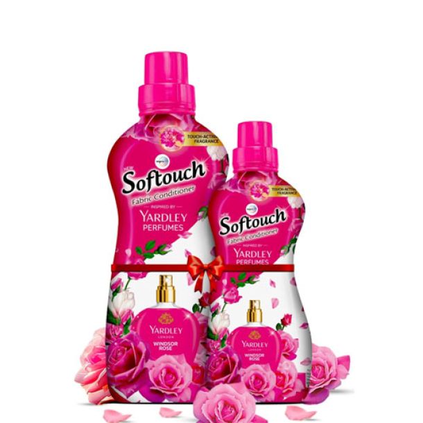 Softouch Yardley Windsor Rose 800+210 ml Fabric Conditioner