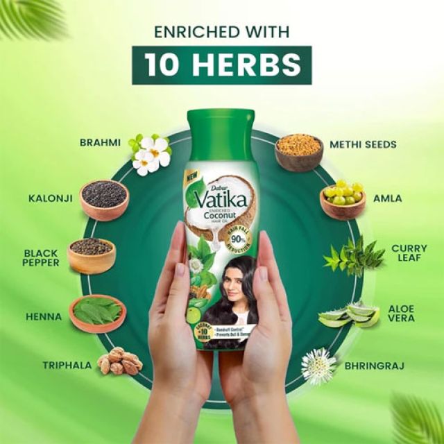 450ml Dabur Vatika Enriched Coconut Hair Oil